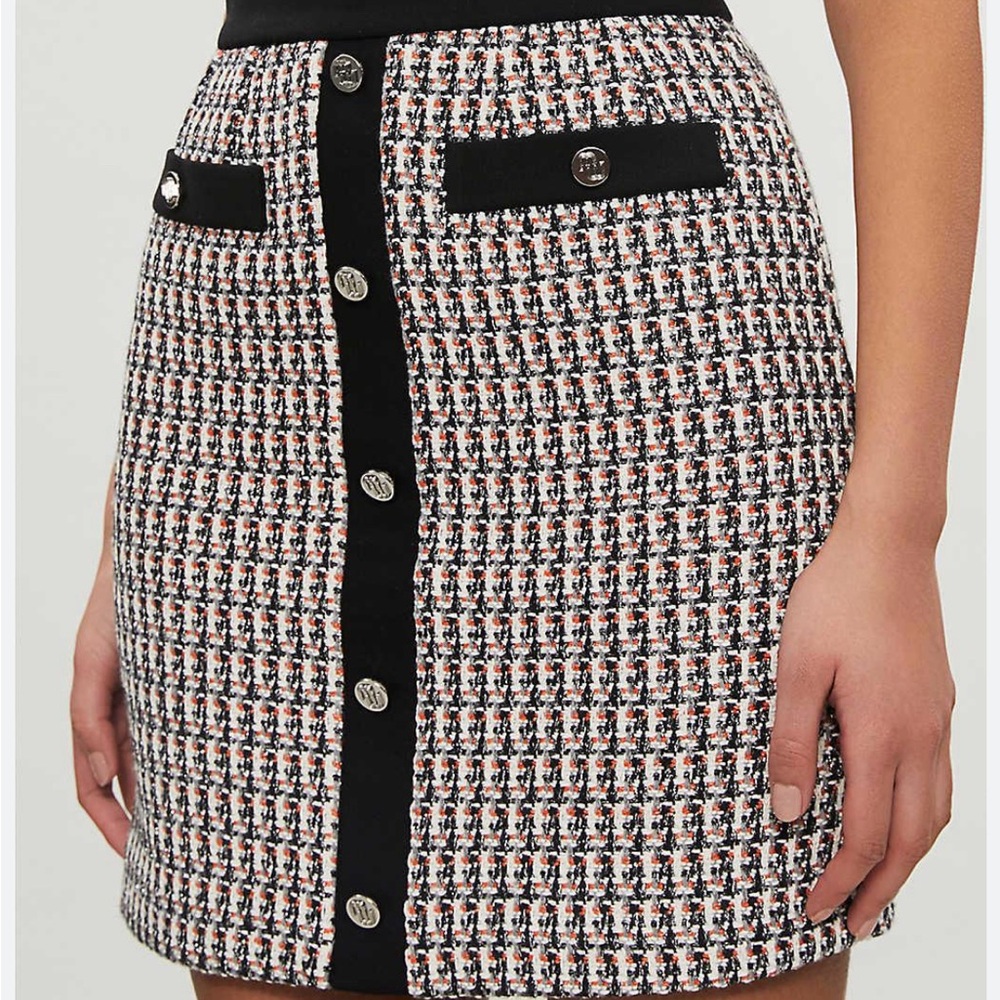 Maje Tweed mini skirt size 38 NWT